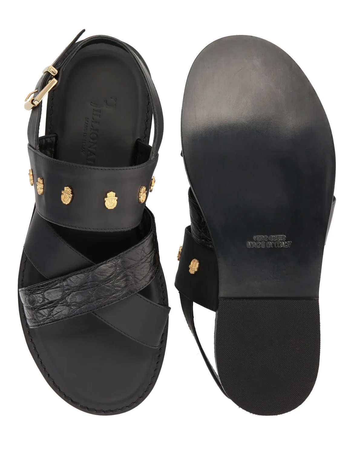 Sandals Flat Crest, цвет: Черный