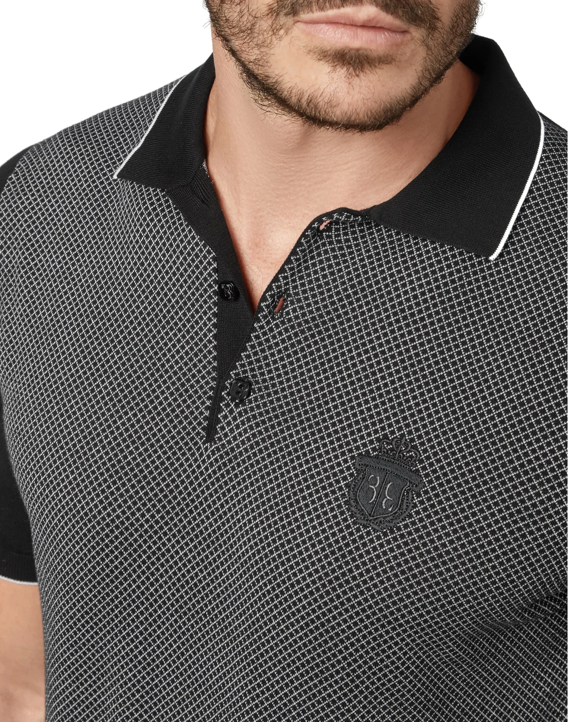 Pullover Polo-Neck LS Crest, цвет: Черный