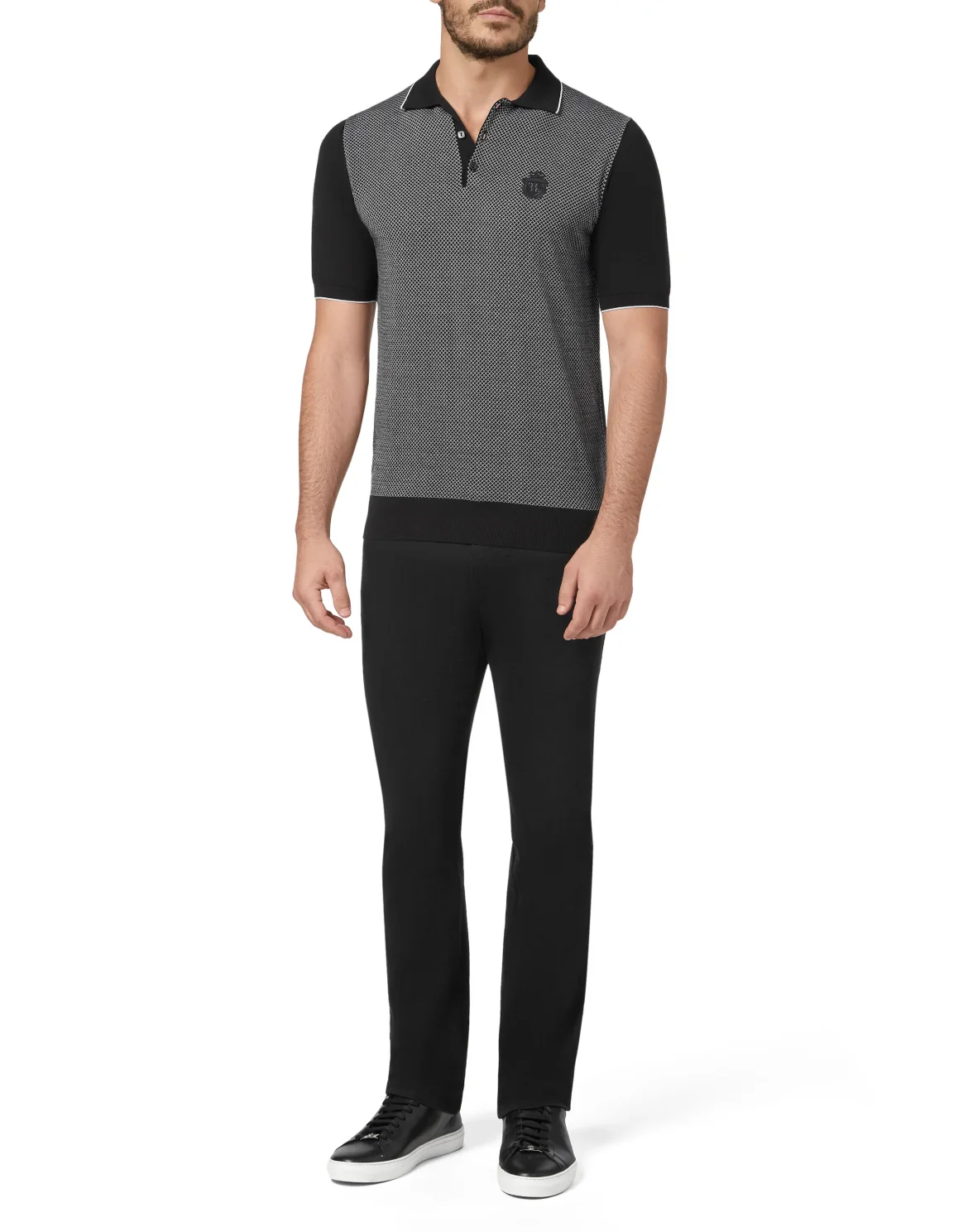 Pullover Polo-Neck LS Crest, цвет: Черный