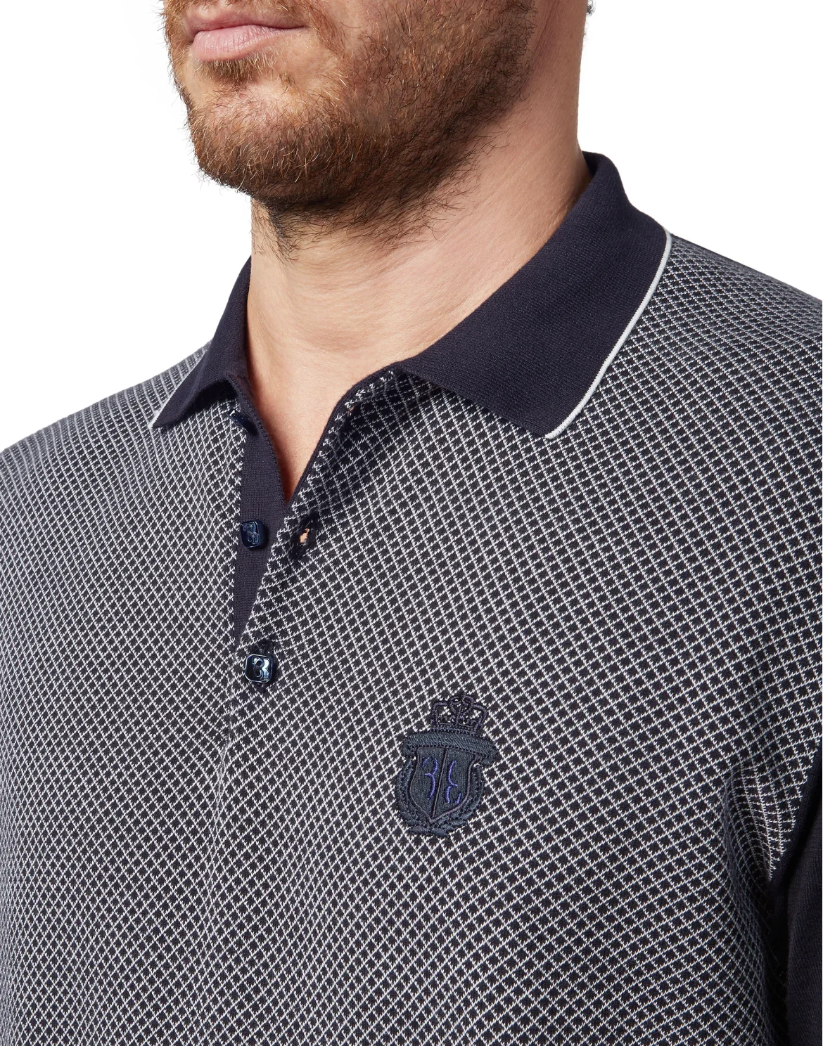 Pullover Polo-Neck LS Crest, цвет: Синий