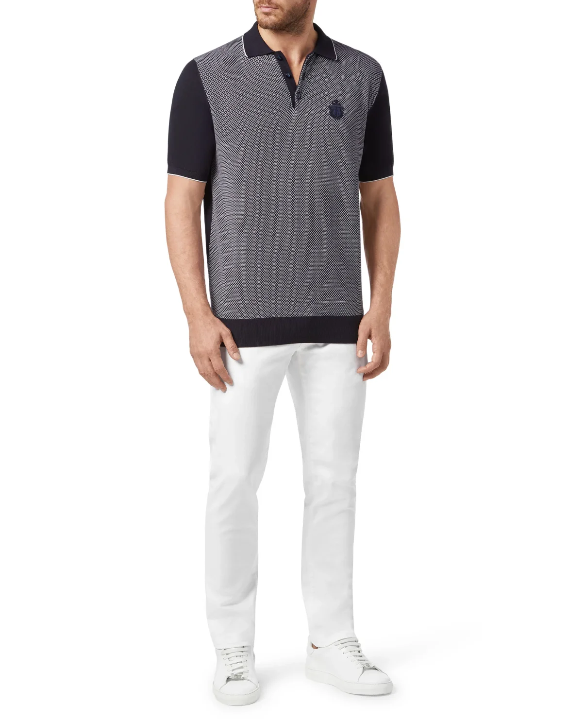 Pullover Polo-Neck LS Crest, цвет: Синий