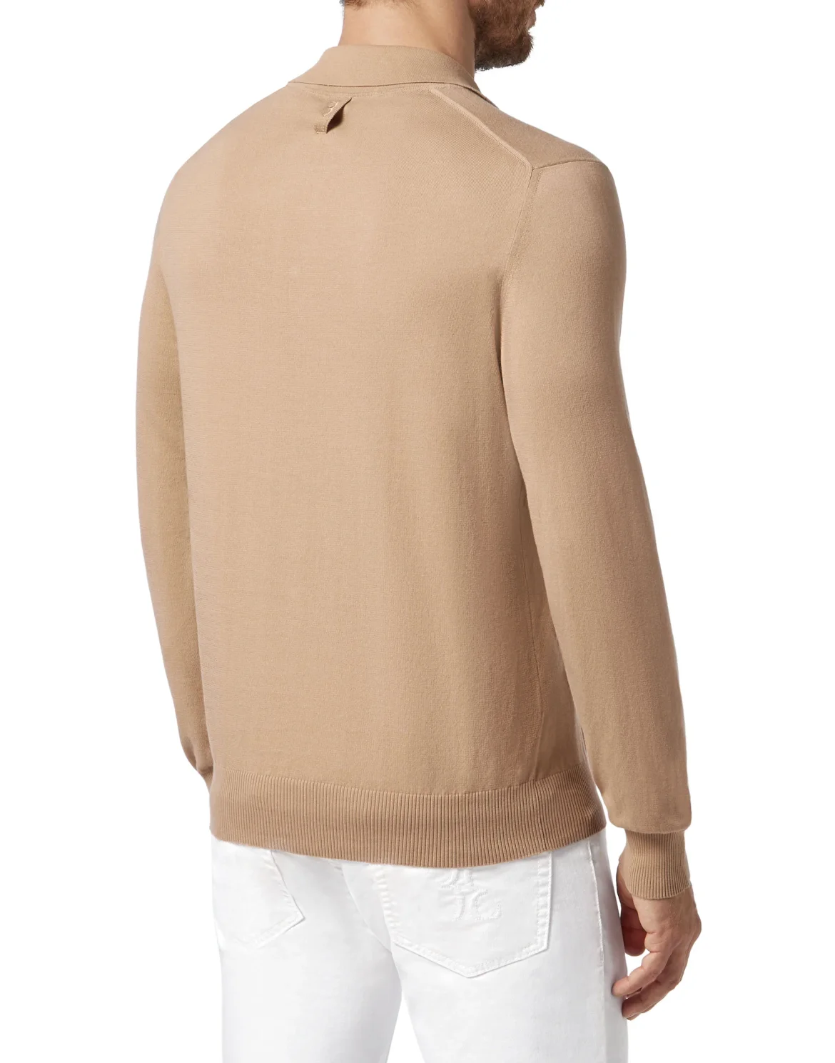Pullover Polo-Neck LS Crest, цвет: Бежевый