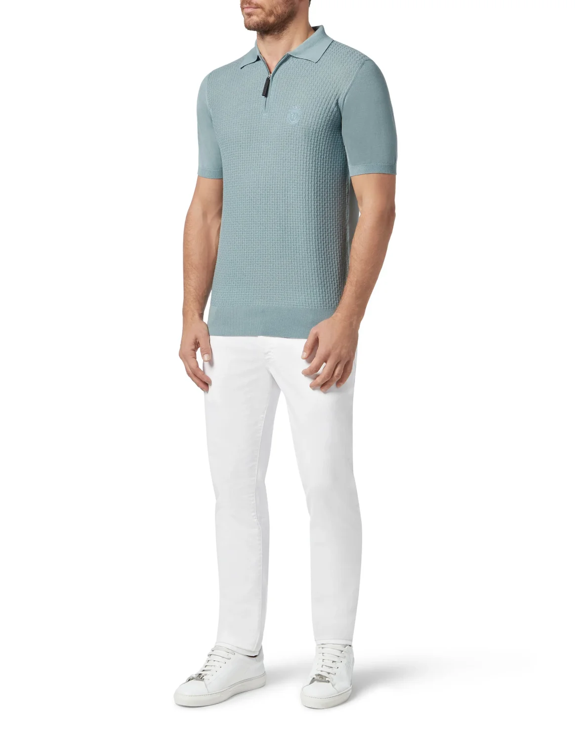 Pullover zip mock SS Crest, цвет: Синий