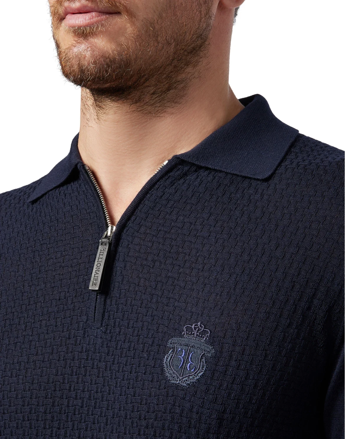 Pullover zip mock LS Crest, цвет: Синий