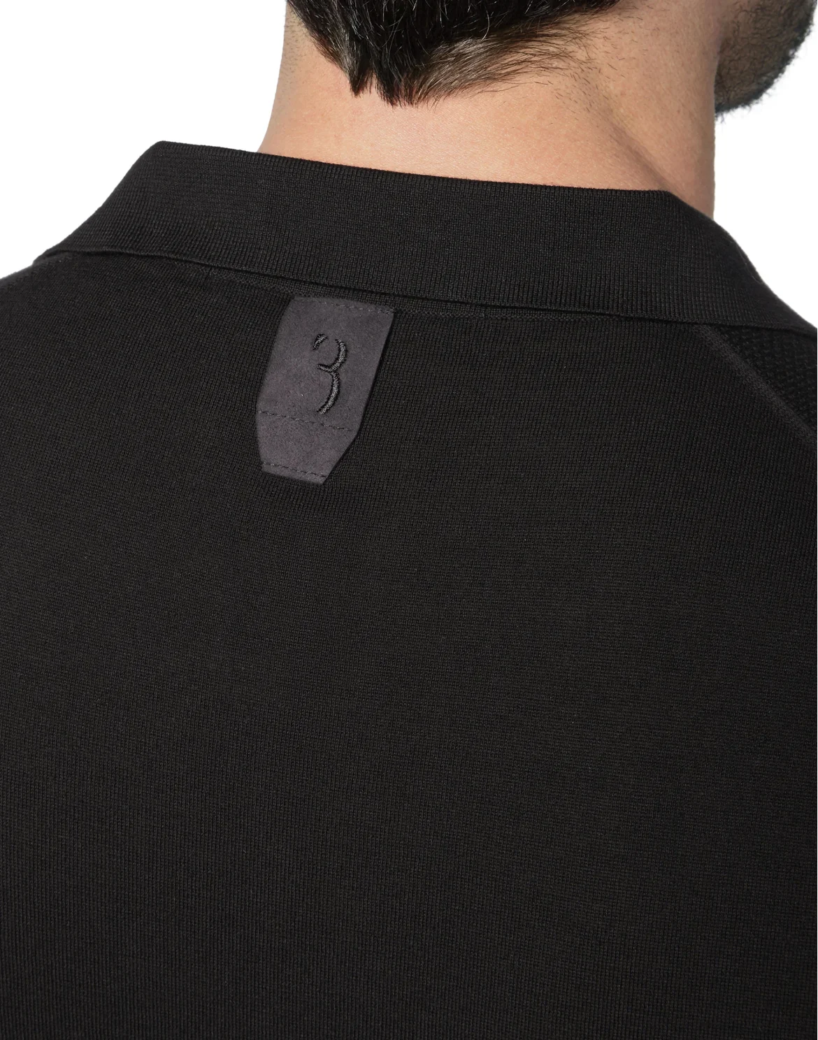 Pullover zip mock SS Crest, цвет: Черный
