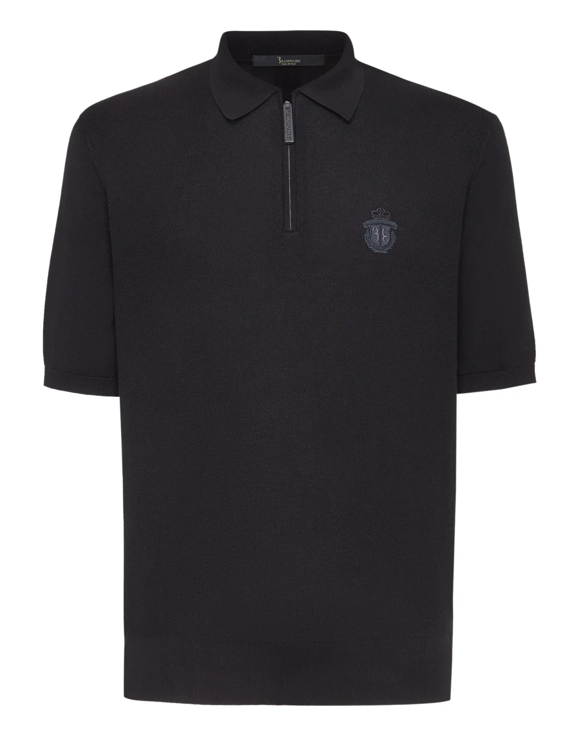 Pullover zip mock SS Crest, цвет: Черный
