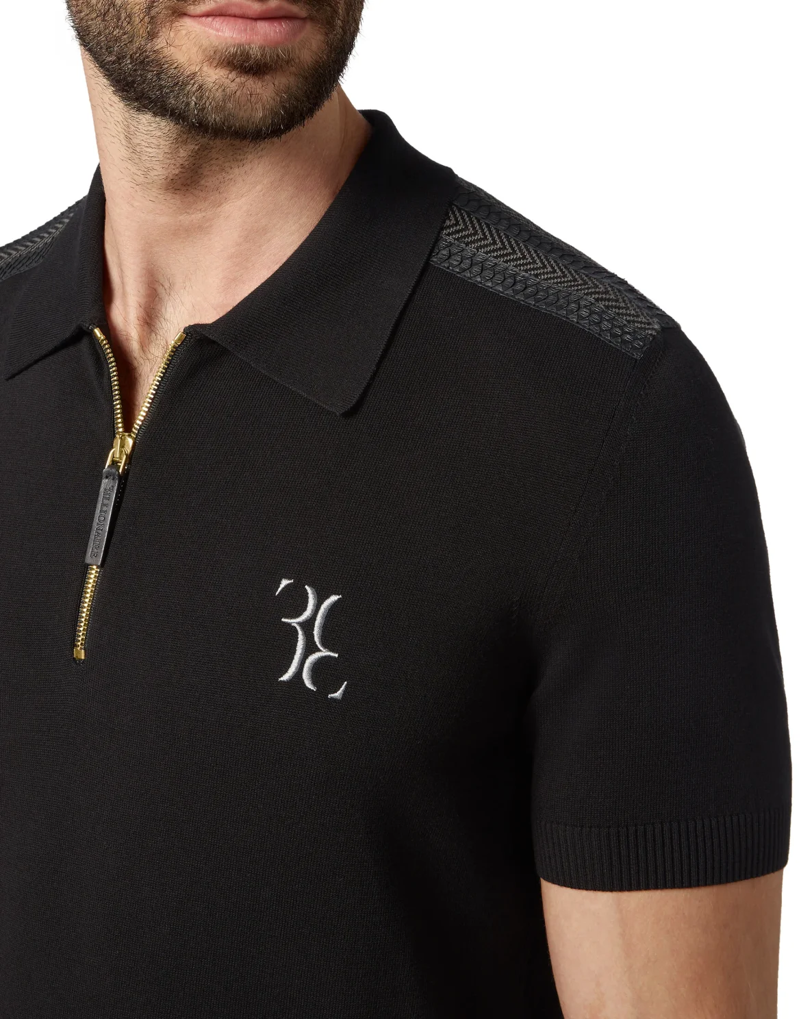 Pullover zip mock SS Luxury, цвет: Черный