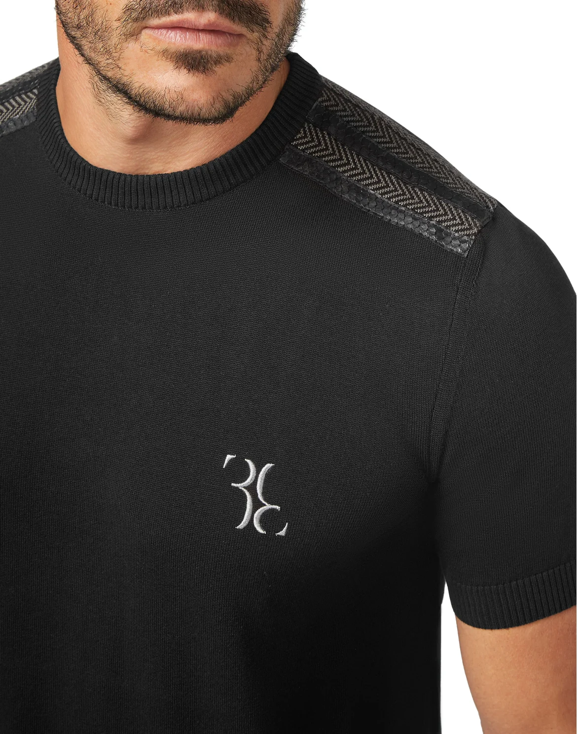 Pullover Round Neck SS Luxury, цвет: Черный