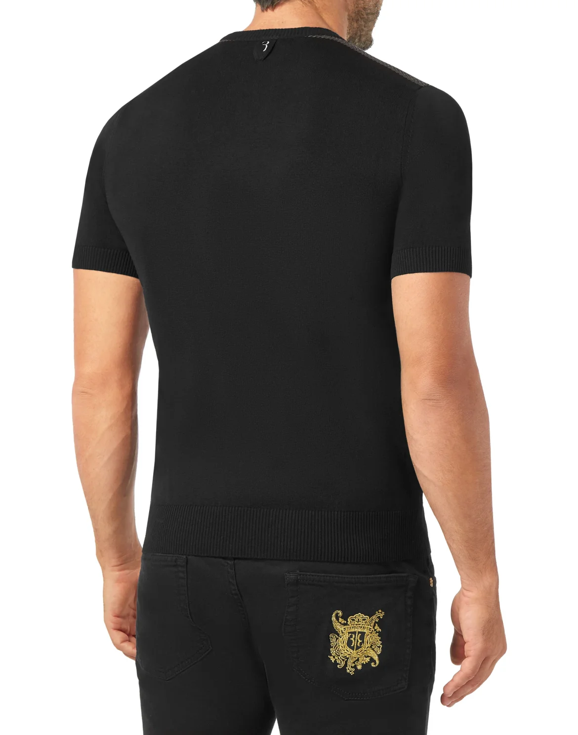 Pullover Round Neck SS Luxury, цвет: Черный
