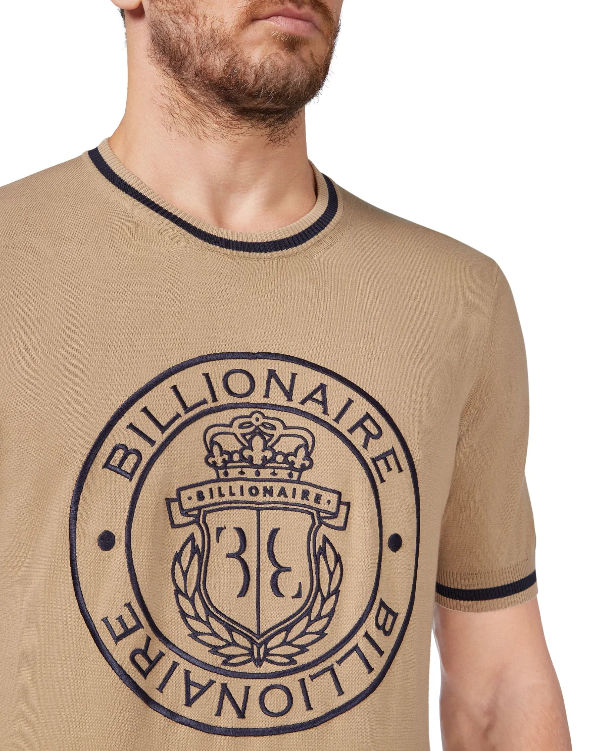 Pullover Round Neck SS Crest, цвет: Бежевый