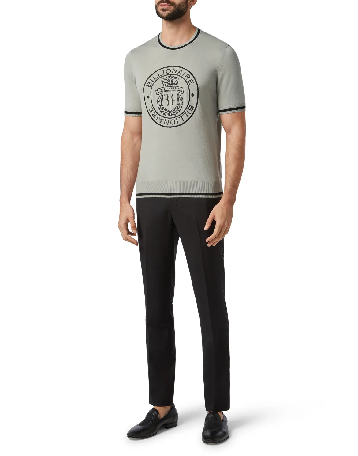 Pullover Round Neck SS Crest, цвет: Серый