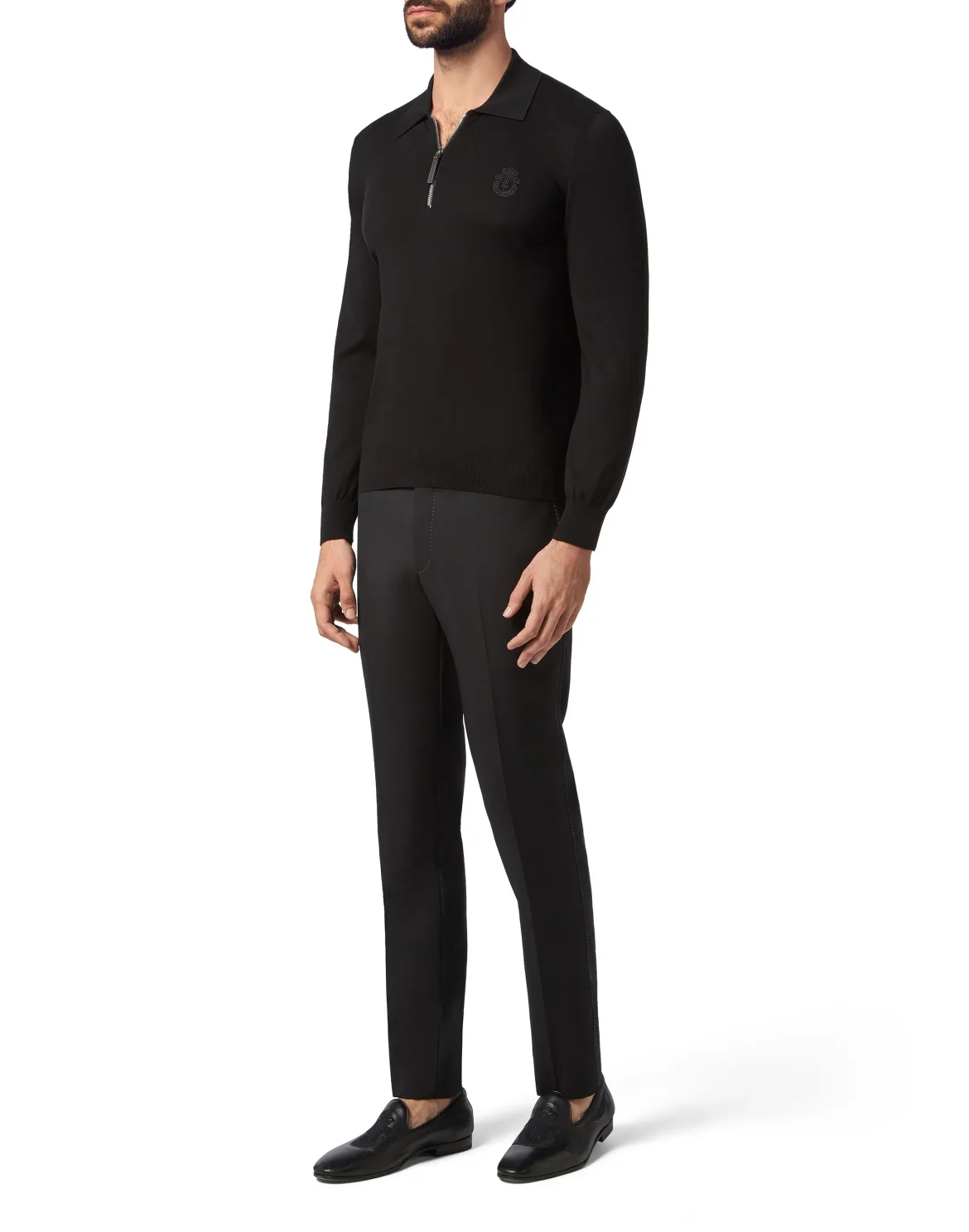 Pullover zip mock LS Crest, цвет: Черный