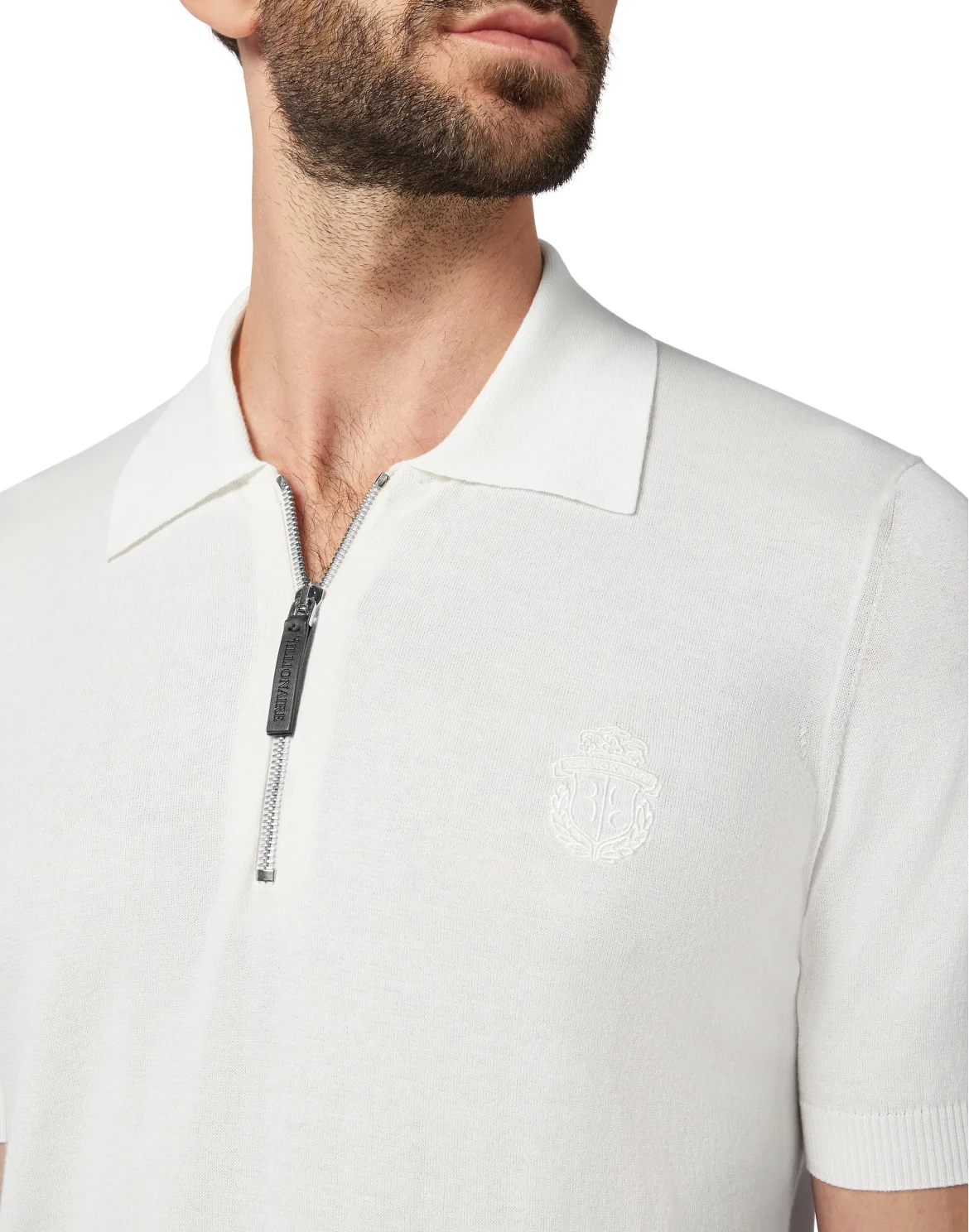 Pullover zip mock SS Crest, цвет: Белый