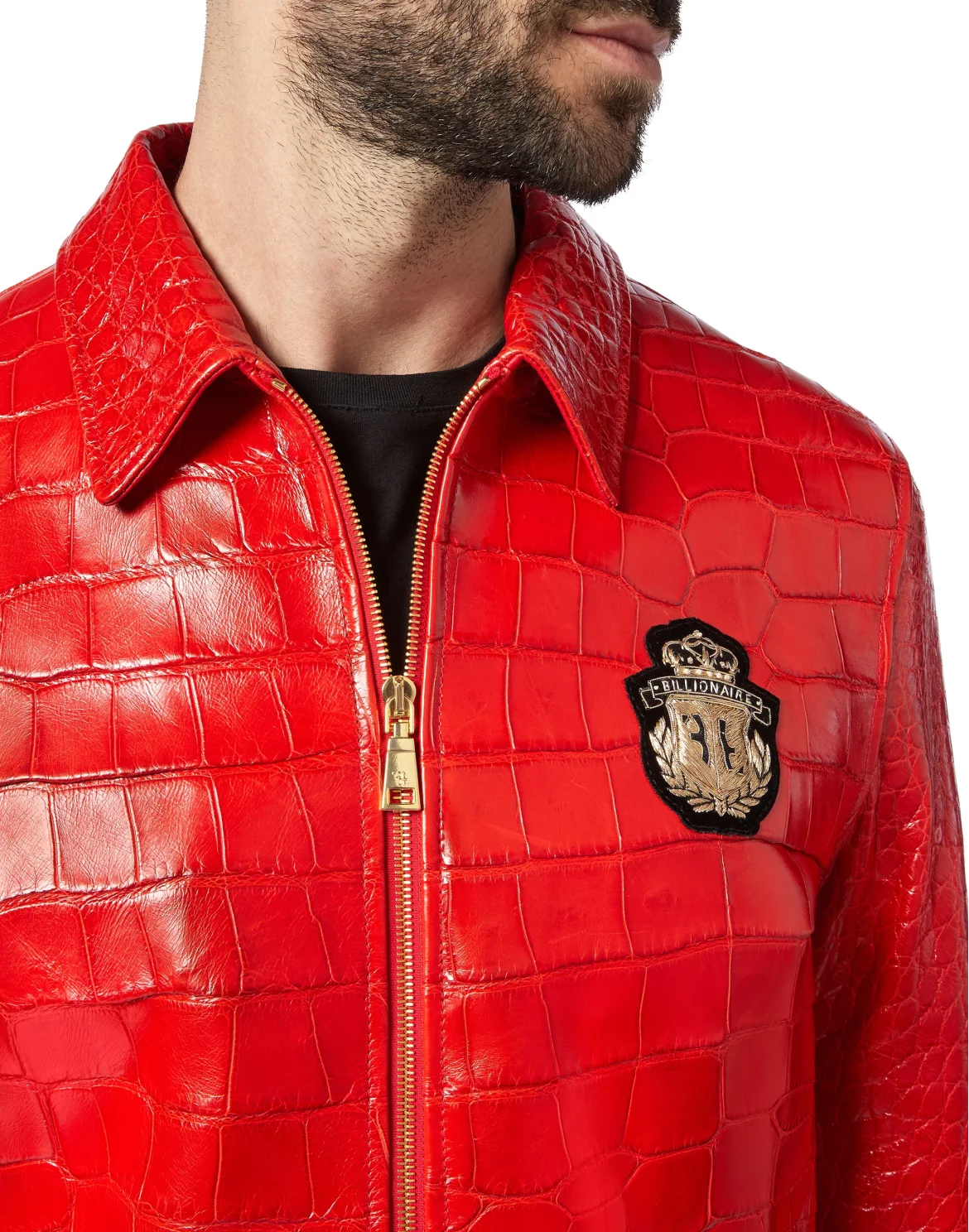Leather Bomber  Luxury, цвет: Красный