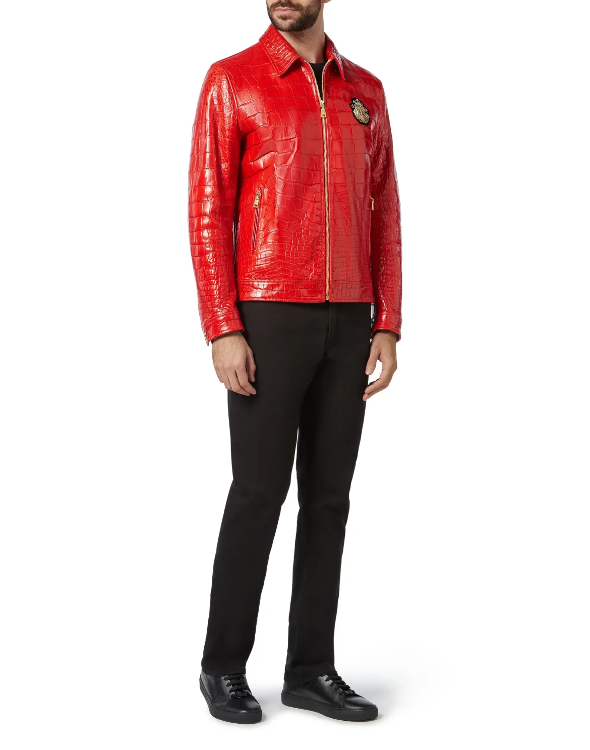 Leather Bomber  Luxury, цвет: Красный