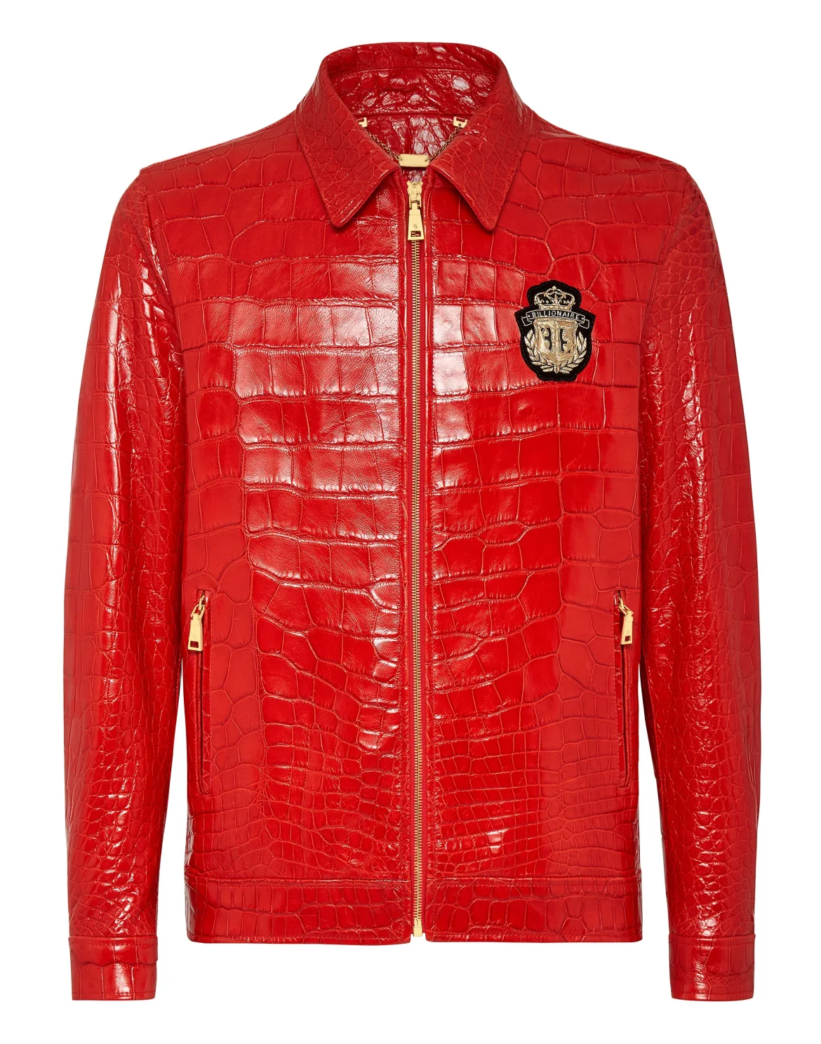Leather Bomber  Luxury, цвет: Красный