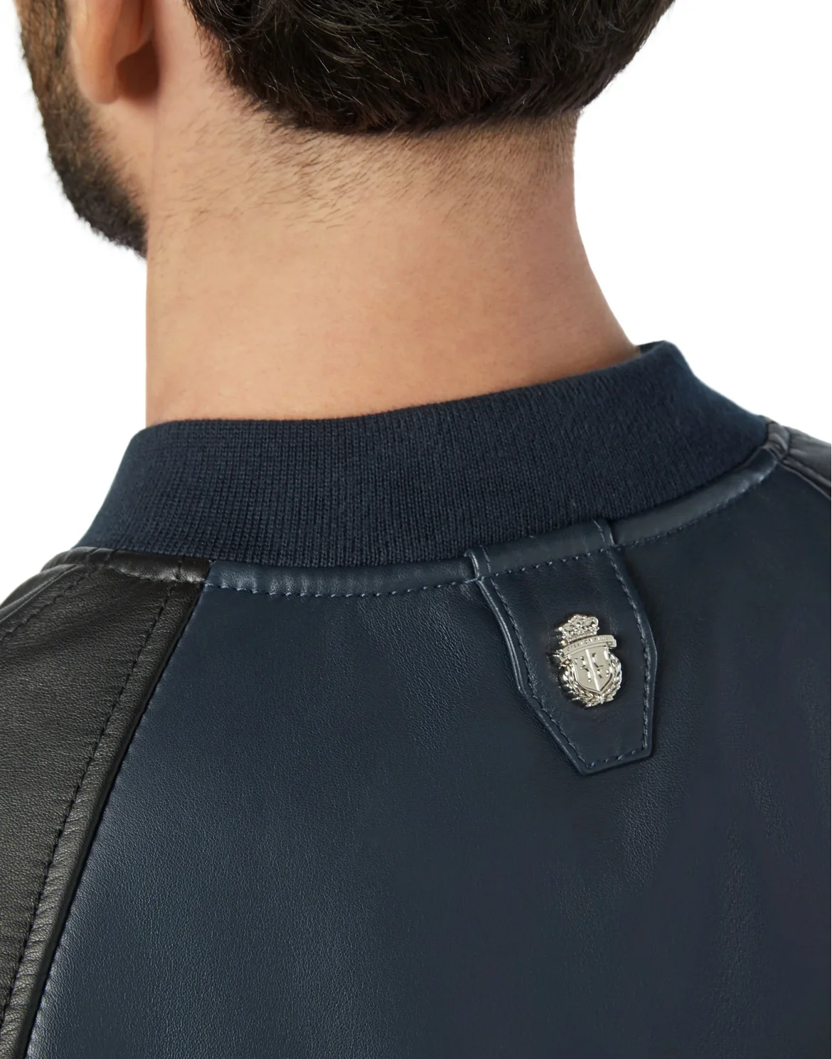 Leather Bomber Double B, цвет: Синий