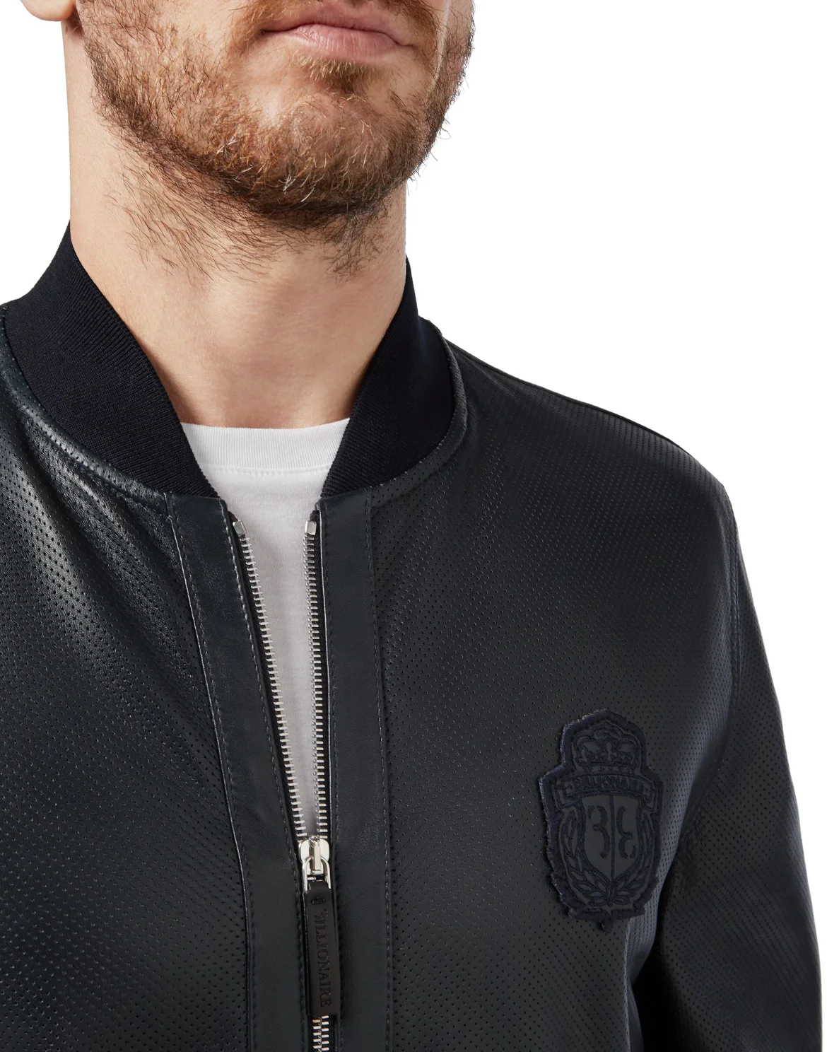 Leather Bomber Crest, цвет: Синий
