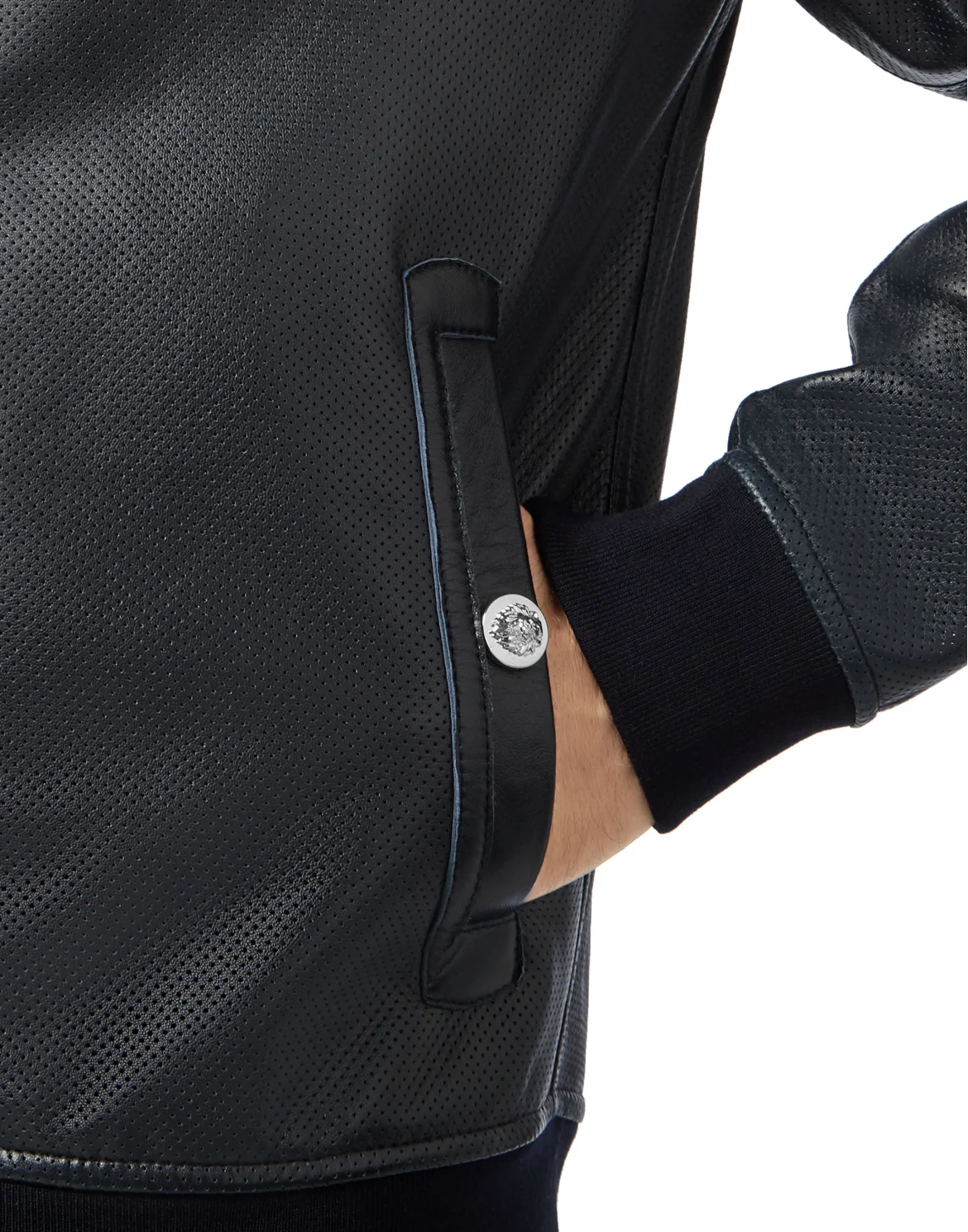 Leather Bomber Crest, цвет: Синий