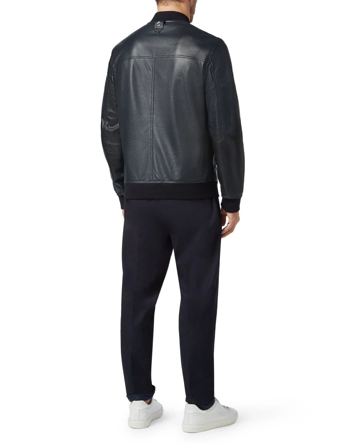 Leather Bomber Crest, цвет: Синий