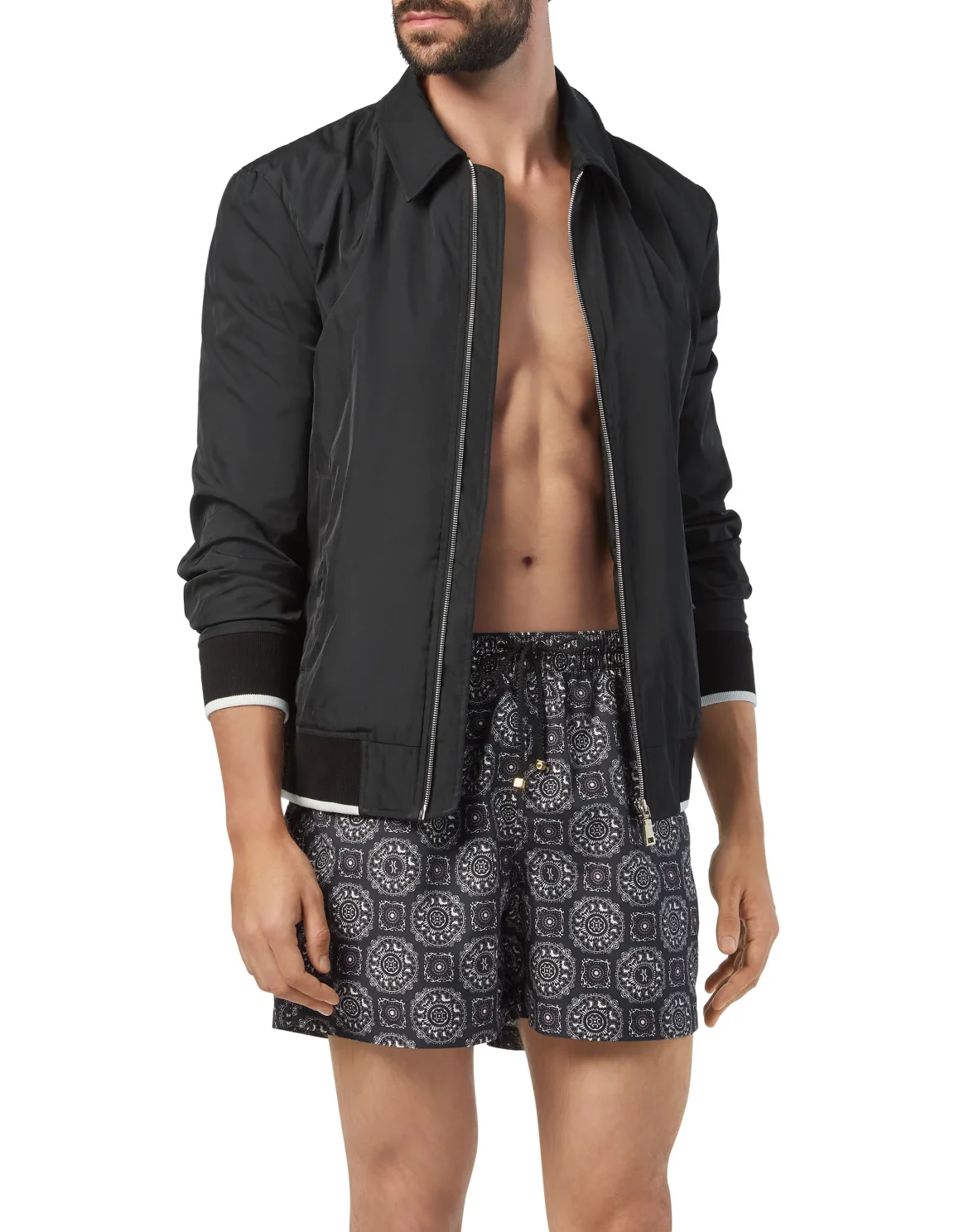 Beachwear Short Trousers Paisley, цвет: Черный