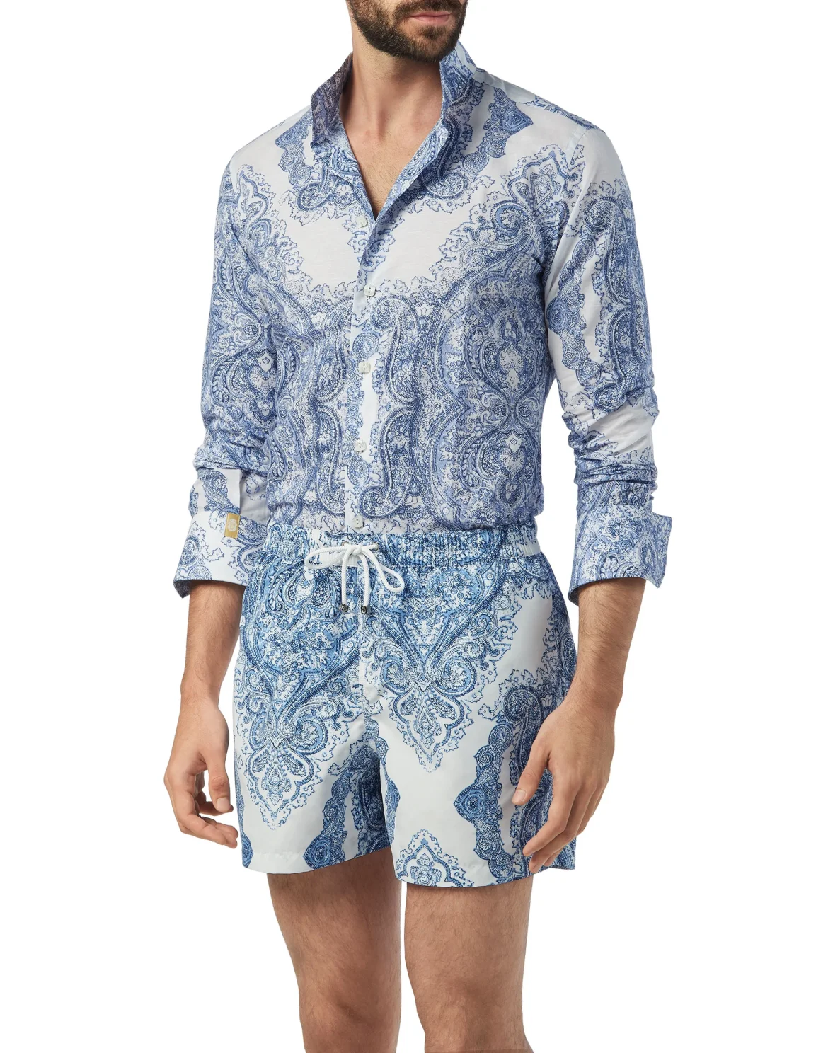 Beachwear Short Trousers Paisley, цвет: Белый