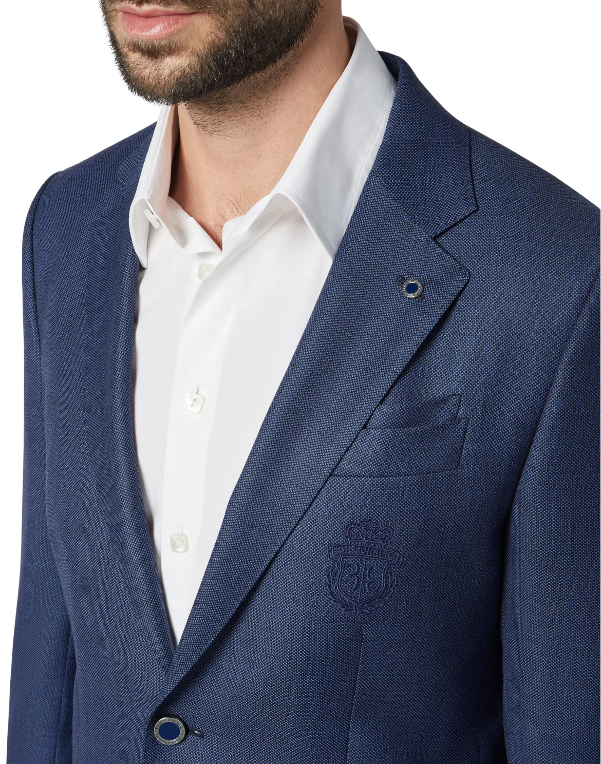 Blazer Super Slim Fit Crest, цвет: Синий