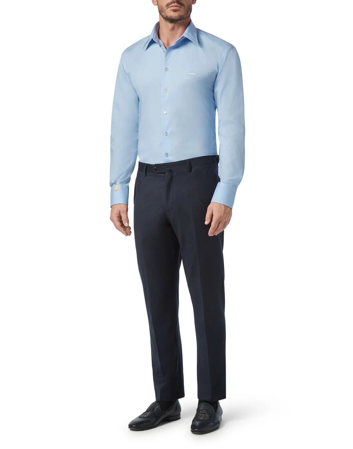 Shirt Gold Cut LS/Milano Crest, цвет: Синий