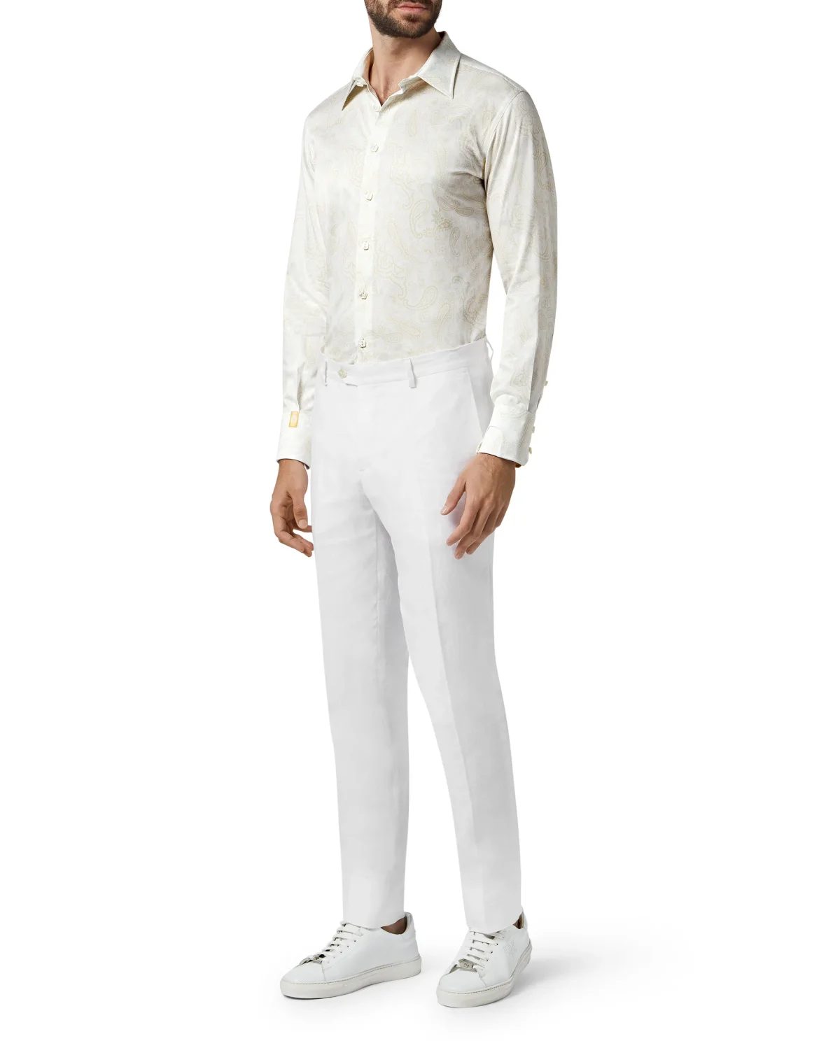 Shirt Silver Cut LS/Milano Paisley, цвет: Белый