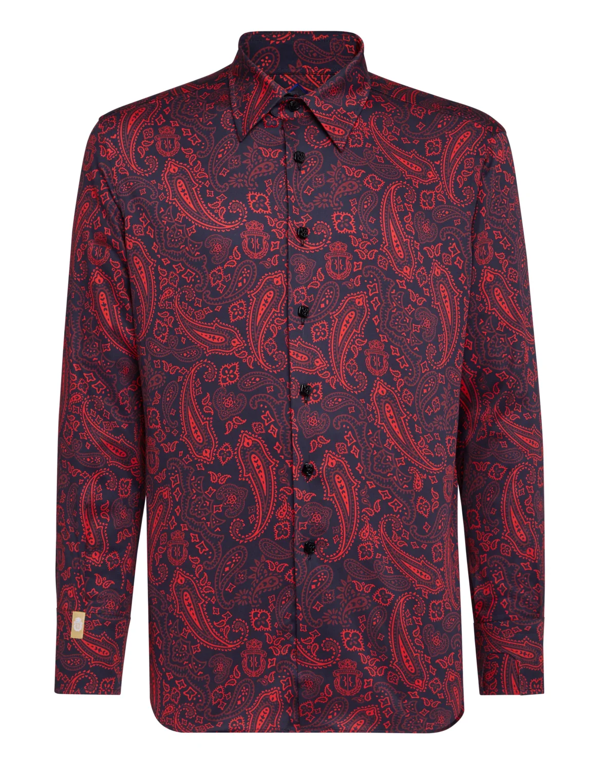 Shirt Silver Cut LS/Milano Paisley, цвет: Черный