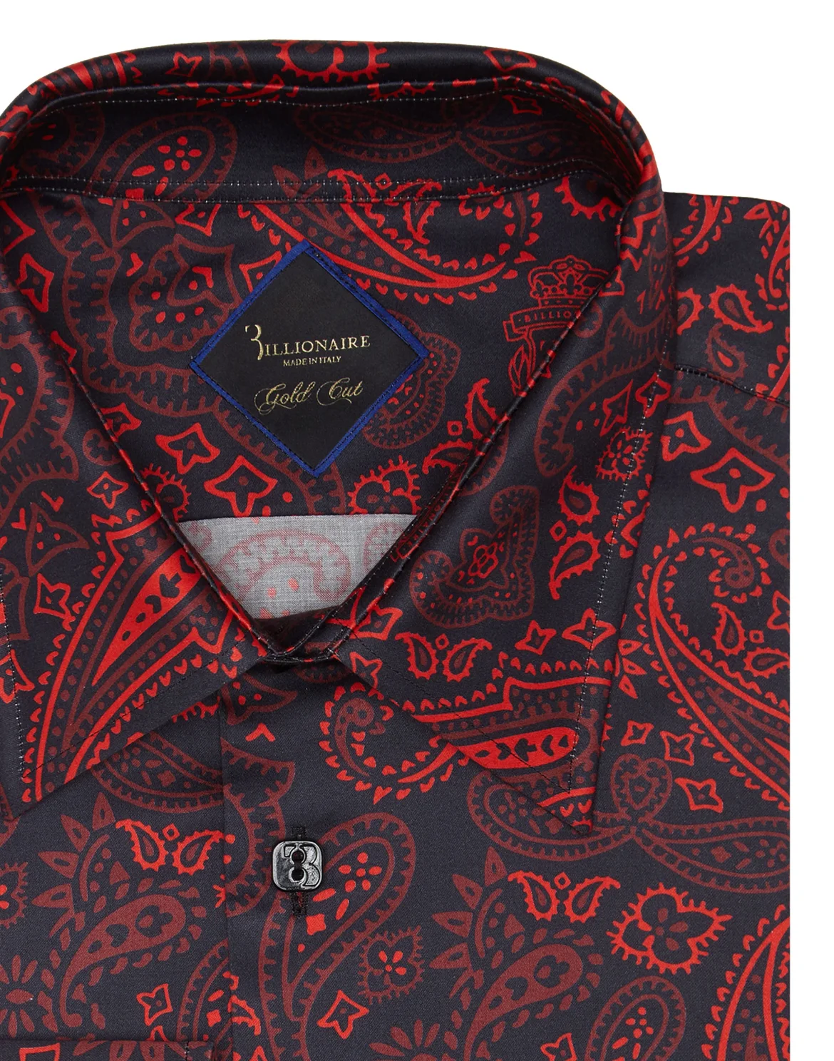 Shirt Gold Cut LS/Milano Paisley, цвет: Черный