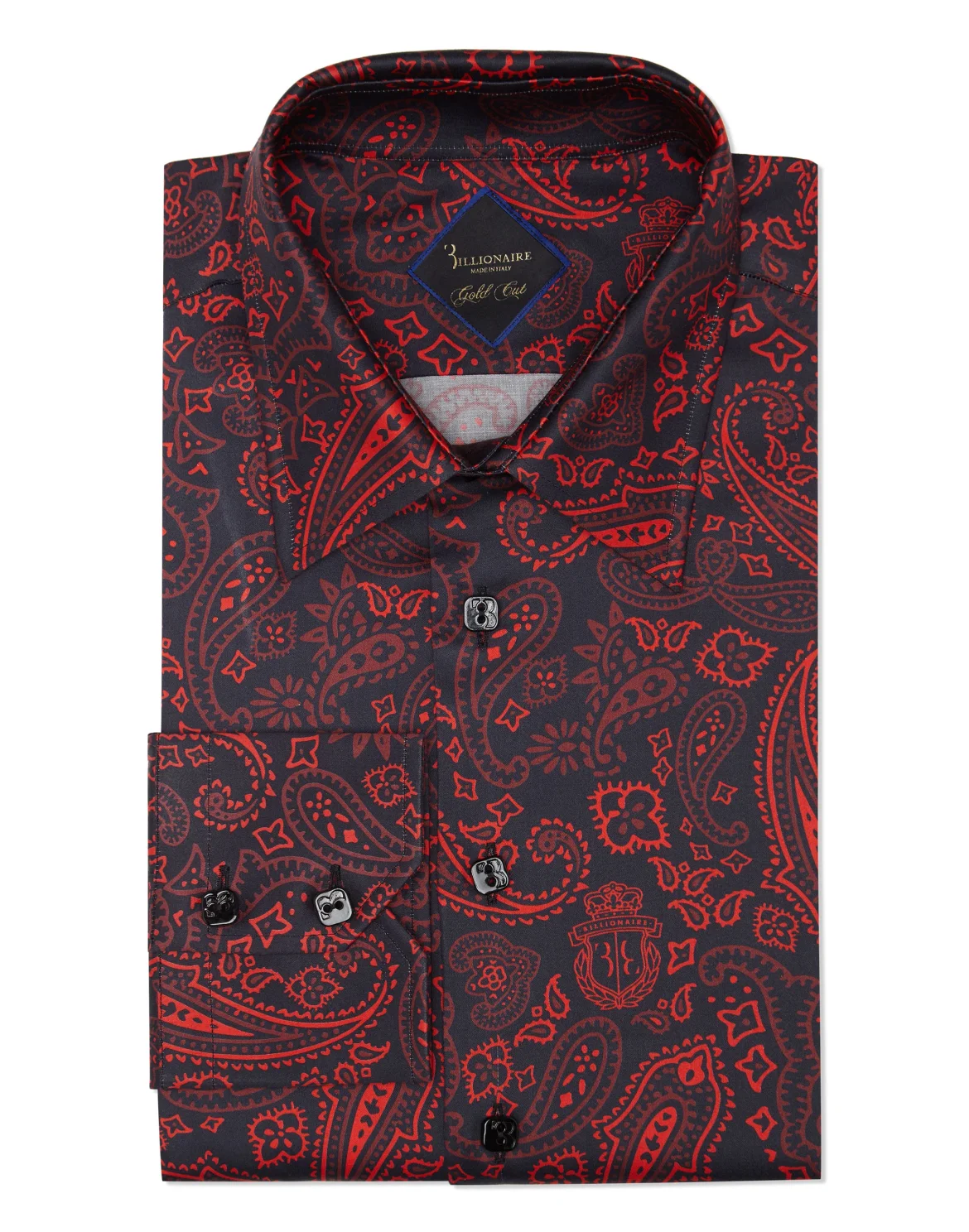 Shirt Gold Cut LS/Milano Paisley, цвет: Черный