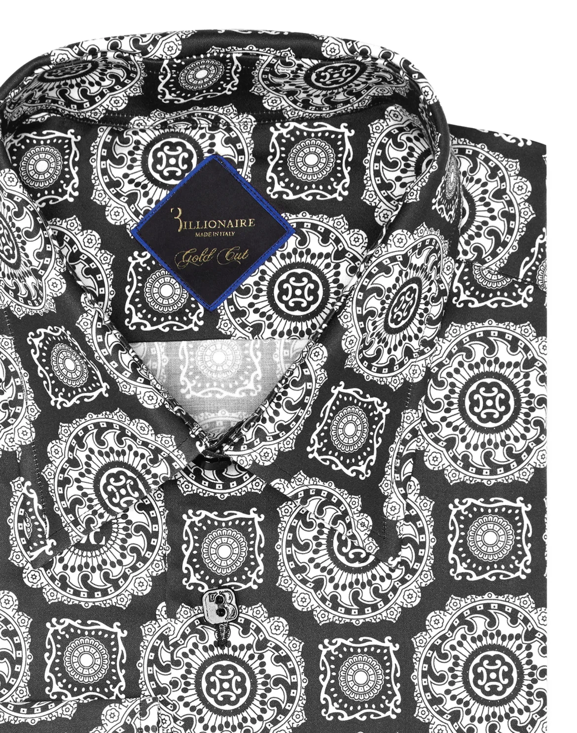 Shirt Gold Cut LS/Milano Paisley, цвет: Черный