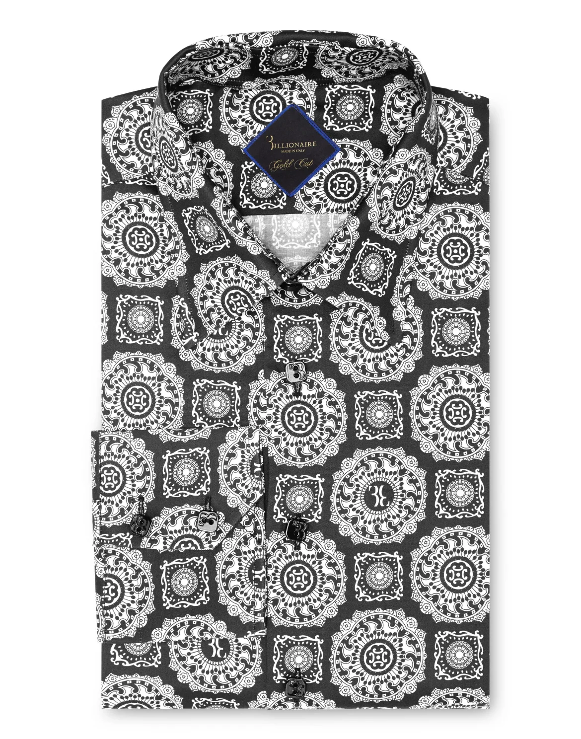 Shirt Gold Cut LS/Milano Paisley, цвет: Черный