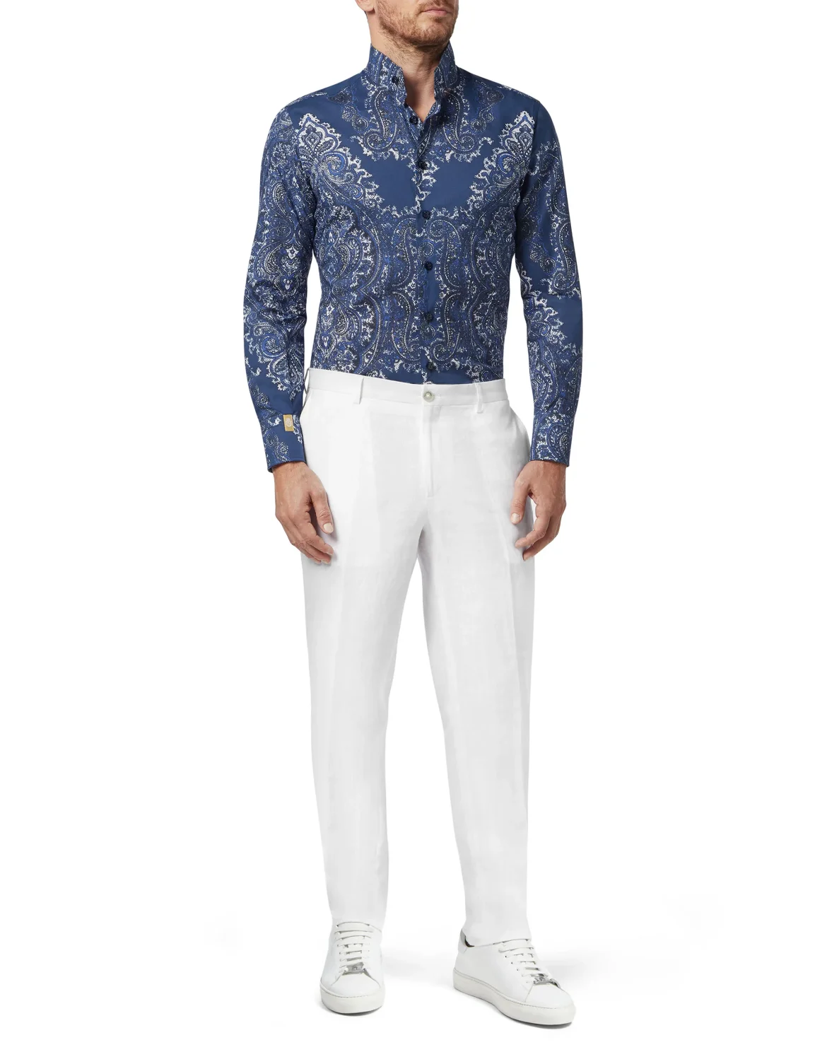 Shirt Silver Cut LS Paisley, цвет: Синий