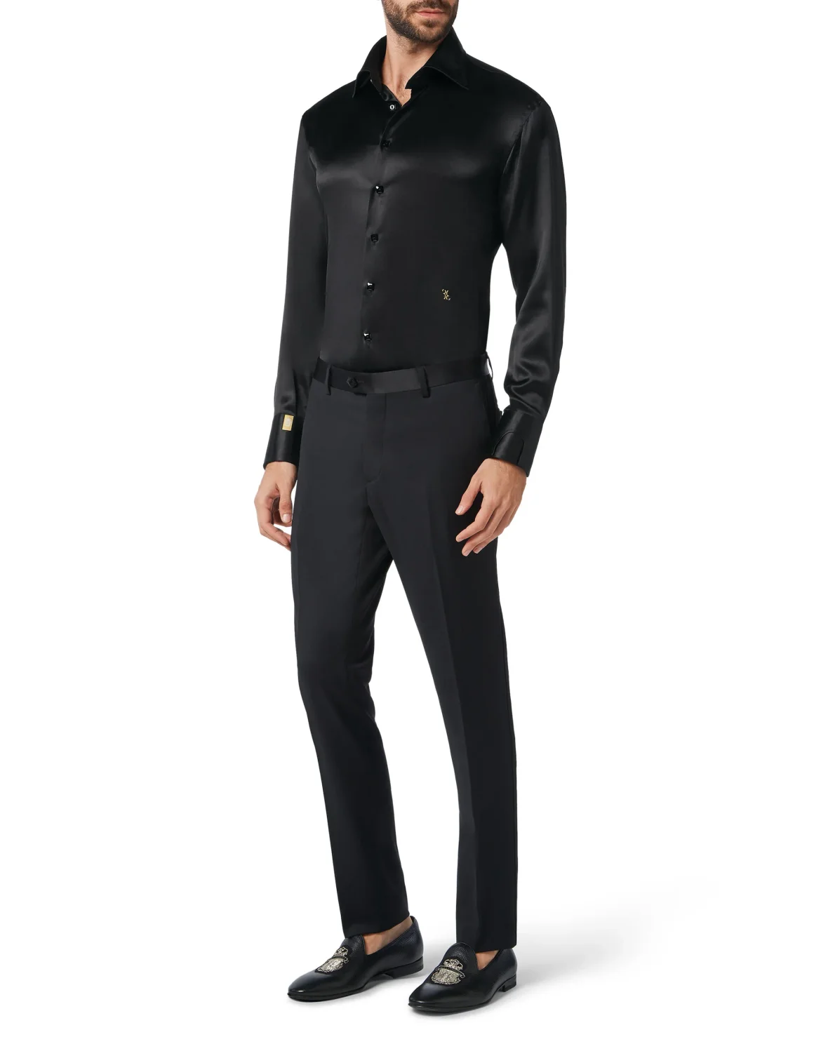 Shirt Gold Cut LS/Flavio Double B, цвет: Черный