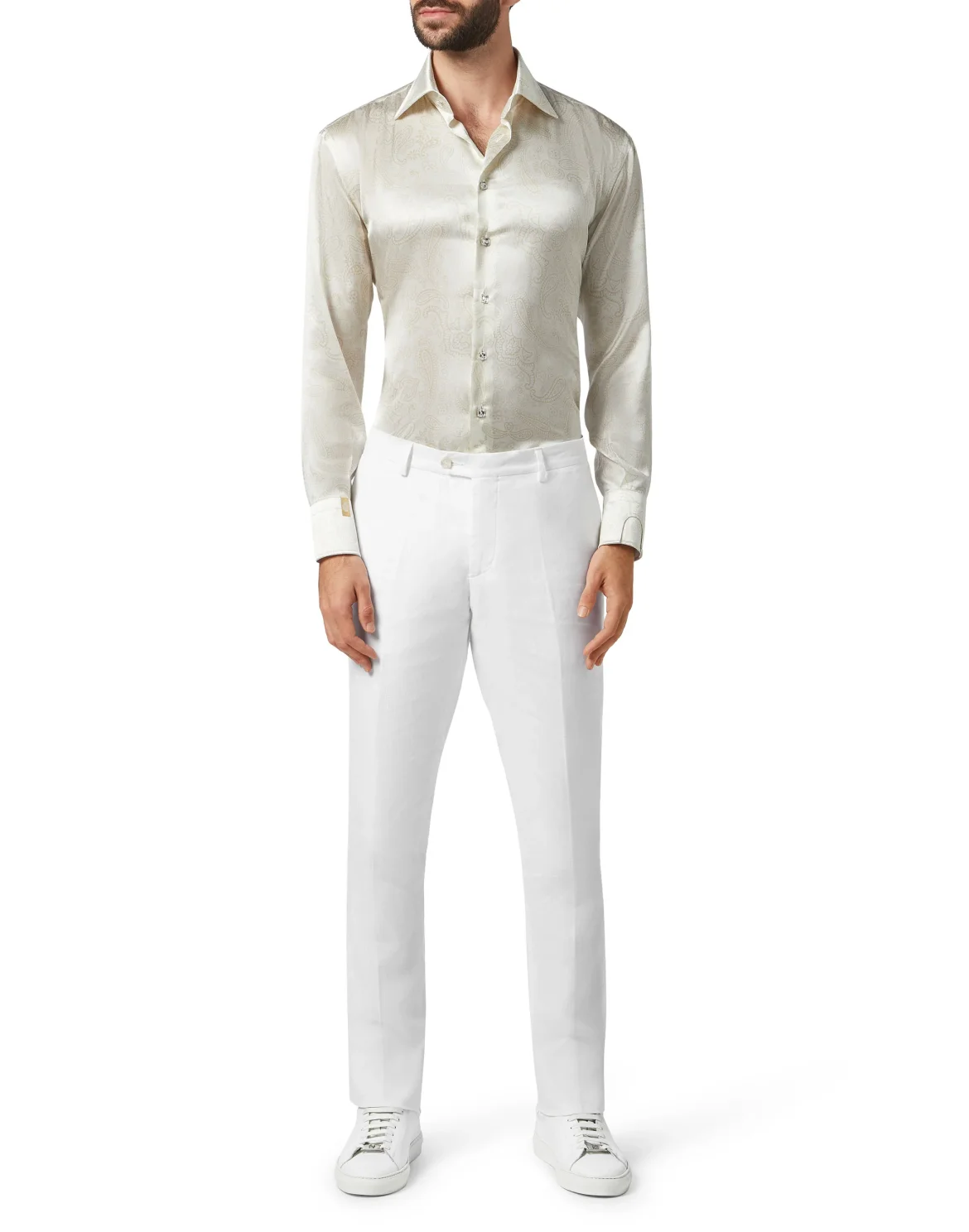 Shirt Gold Cut LS/Flavio Paisley, цвет: Белый