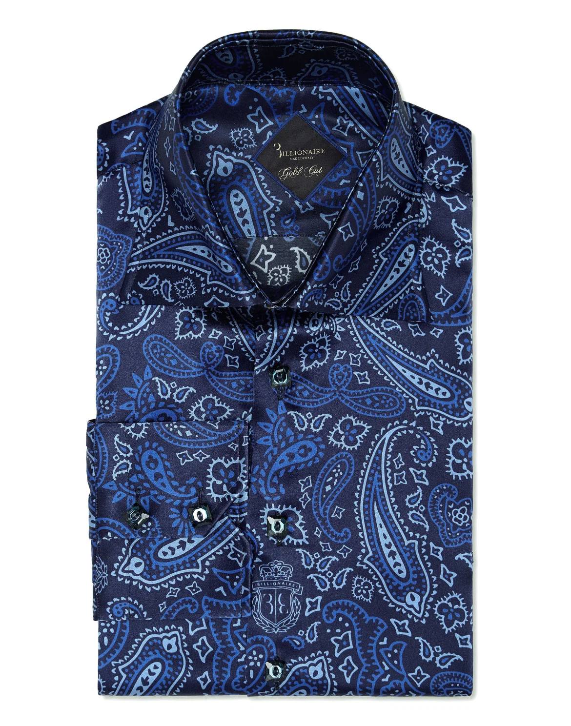 Shirt Gold Cut LS/Flavio Paisley, цвет: Синий