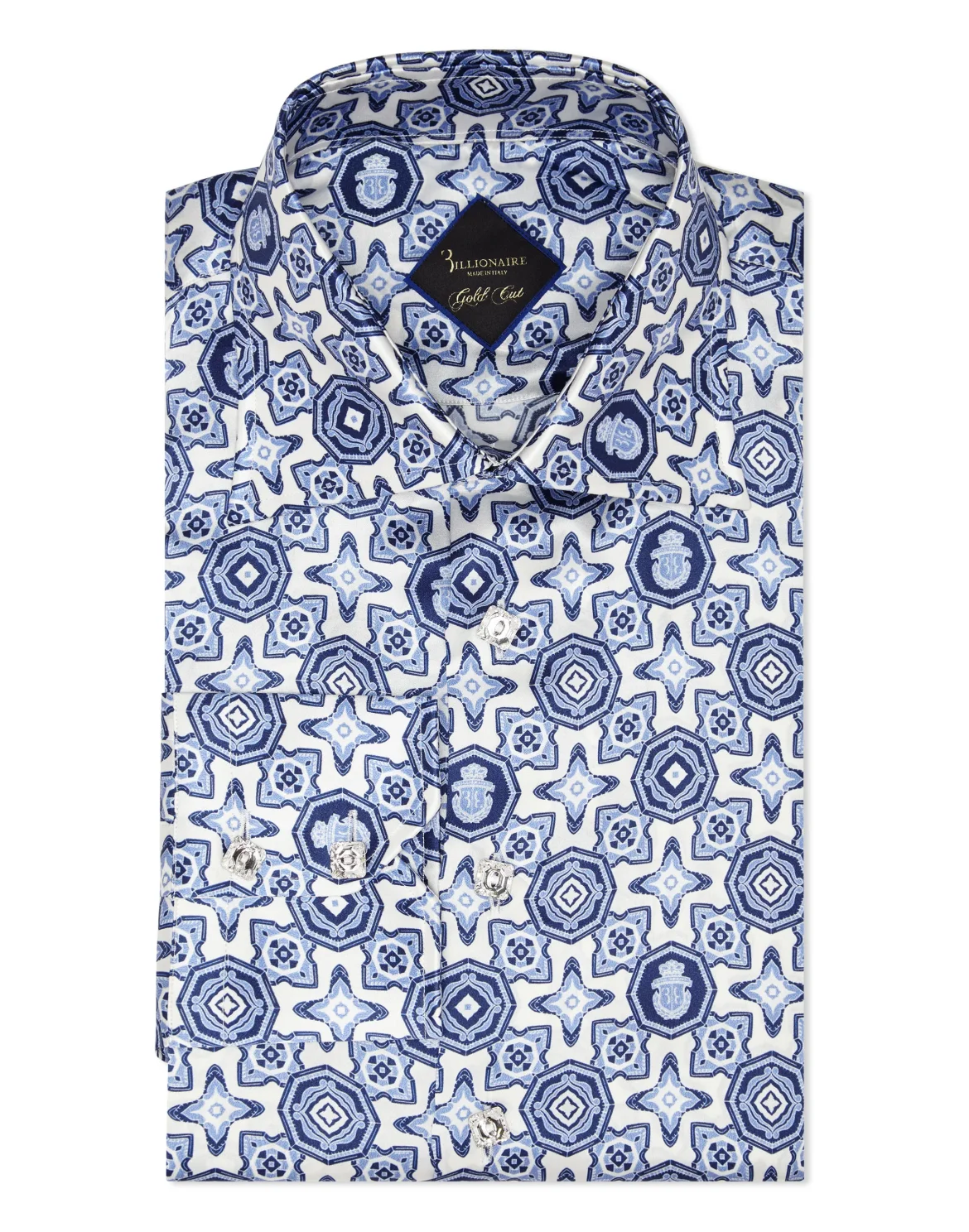 Shirt Gold Cut LS/Flavio Geometric, цвет: Белый