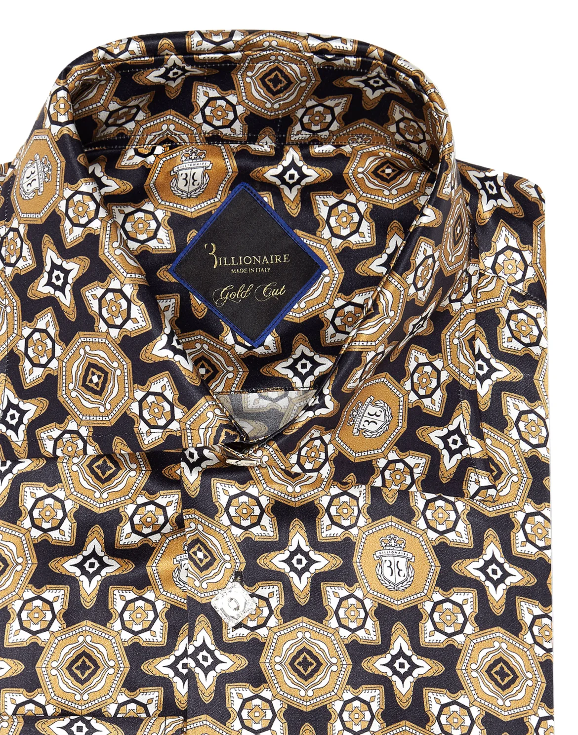 Shirt Gold Cut LS/Flavio Geometric, цвет: Черный