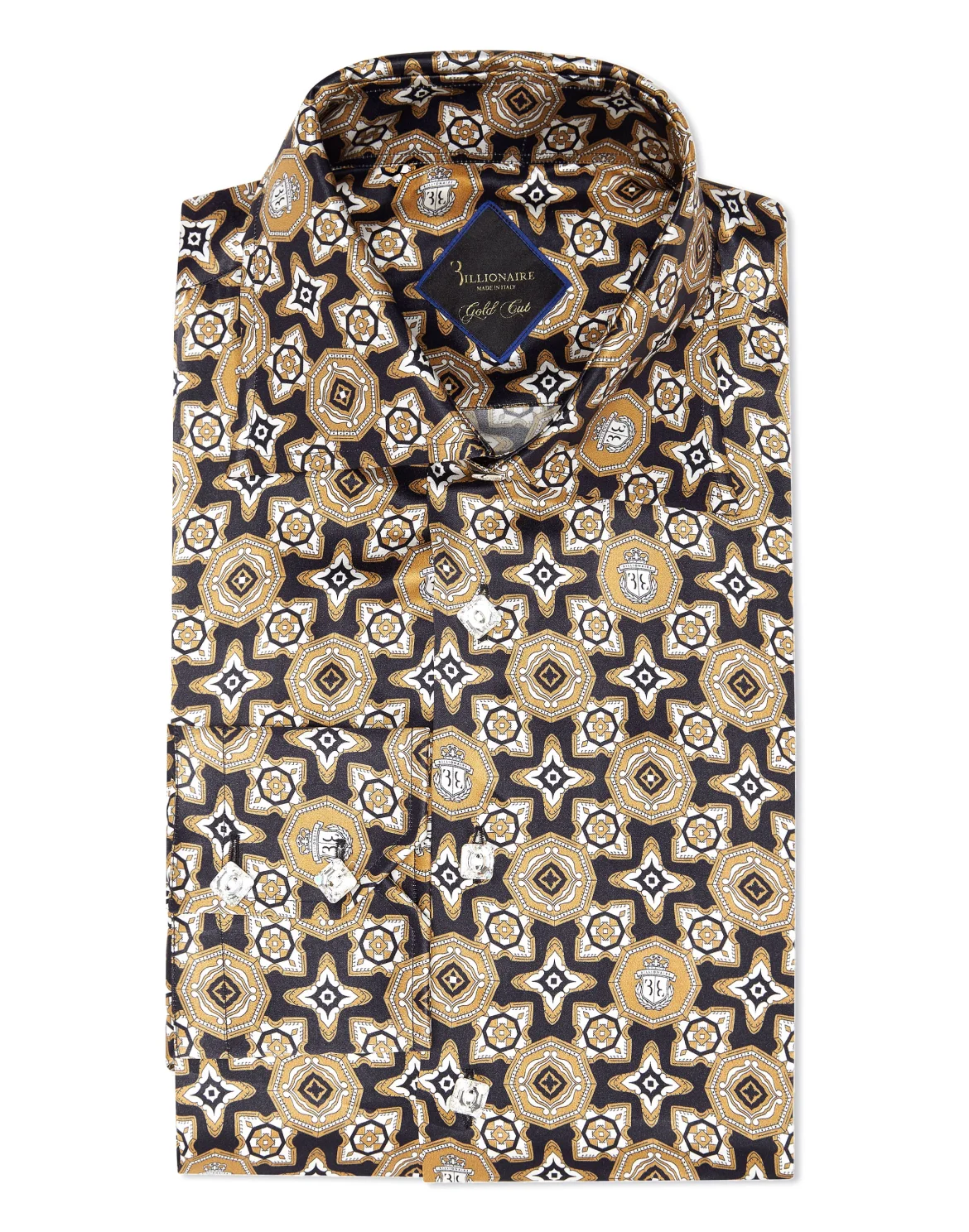 Shirt Gold Cut LS/Flavio Geometric, цвет: Черный