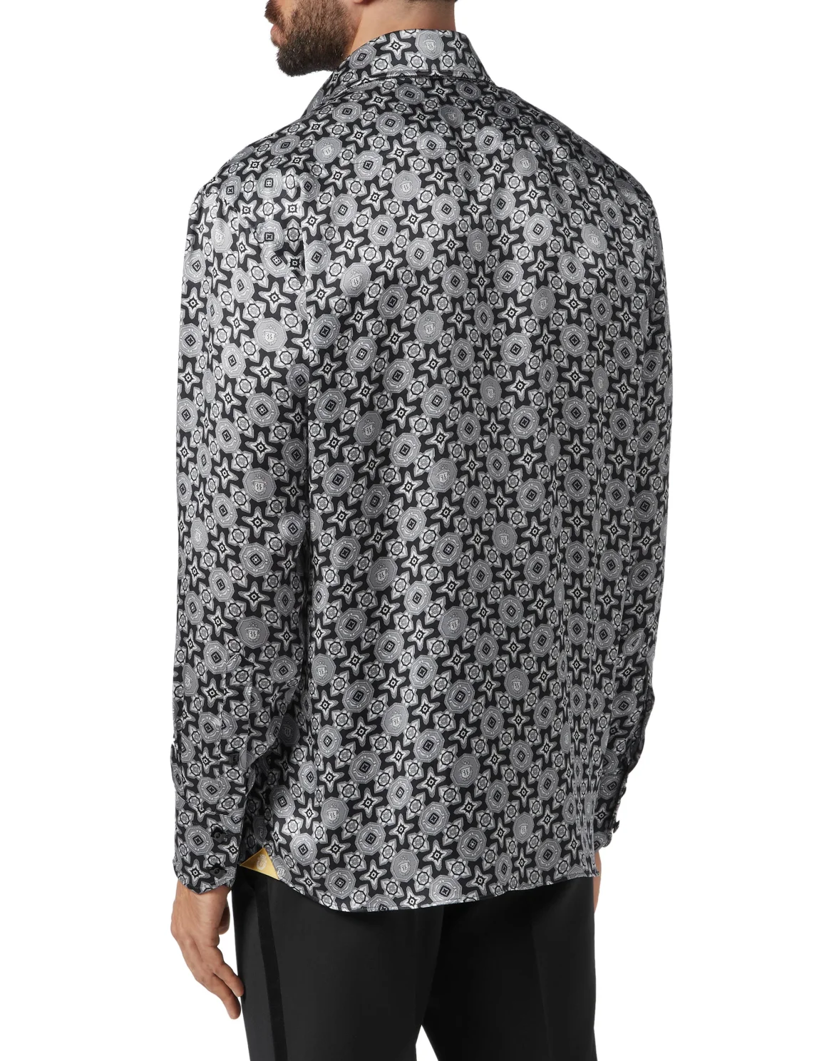 Shirt Gold Cut LS/Flavio Geometric, цвет: Черный