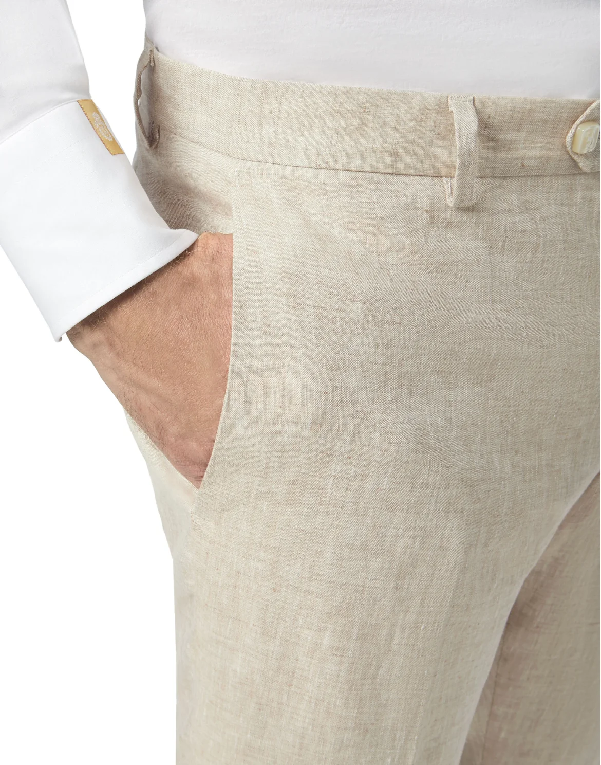 Trousers Tailored Fit Crest, цвет: Бежевый