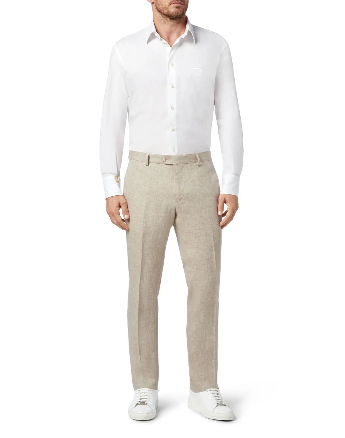 Trousers Tailored Fit Crest, цвет: Бежевый