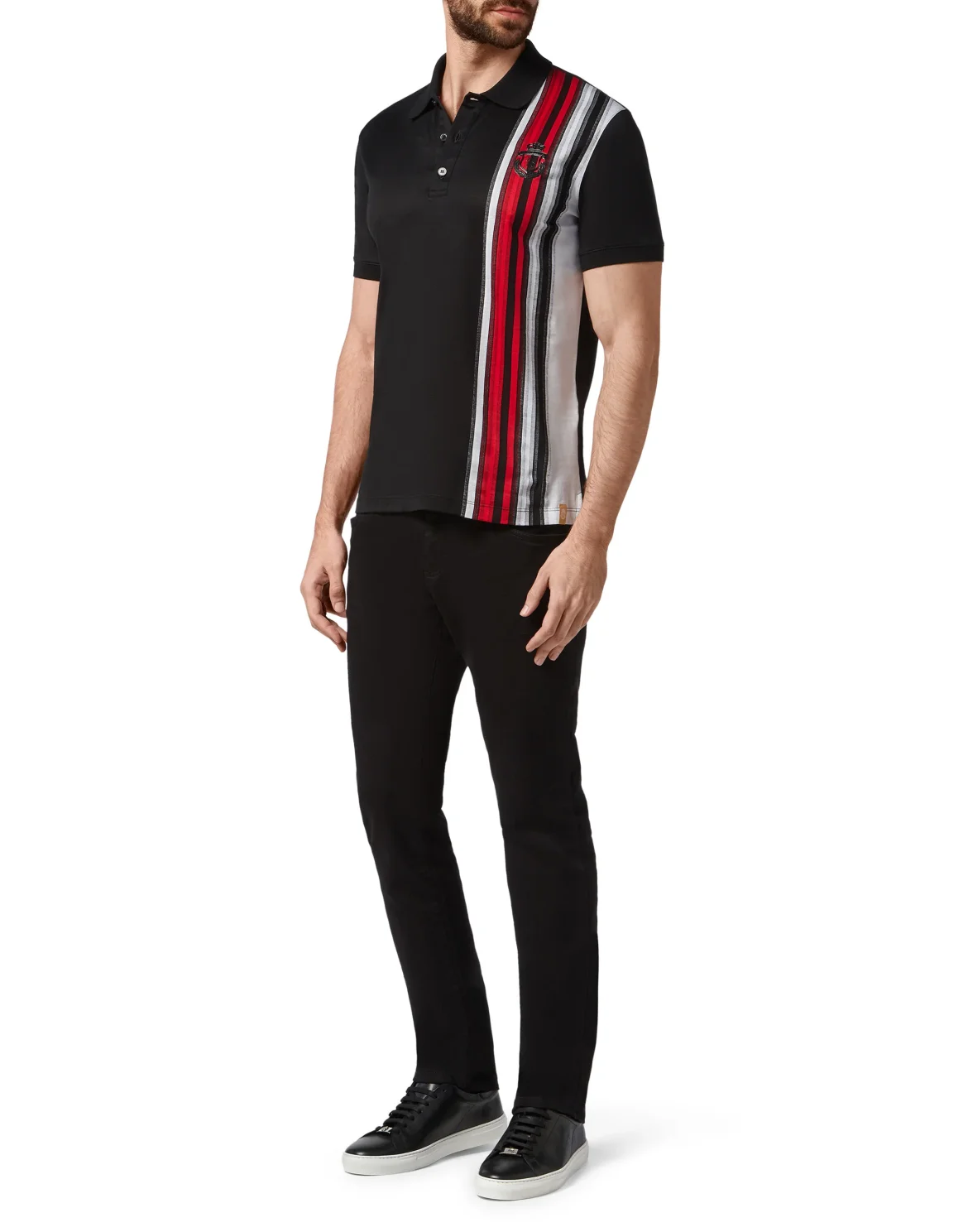 Polo shirt SS Stripes, цвет: Черный