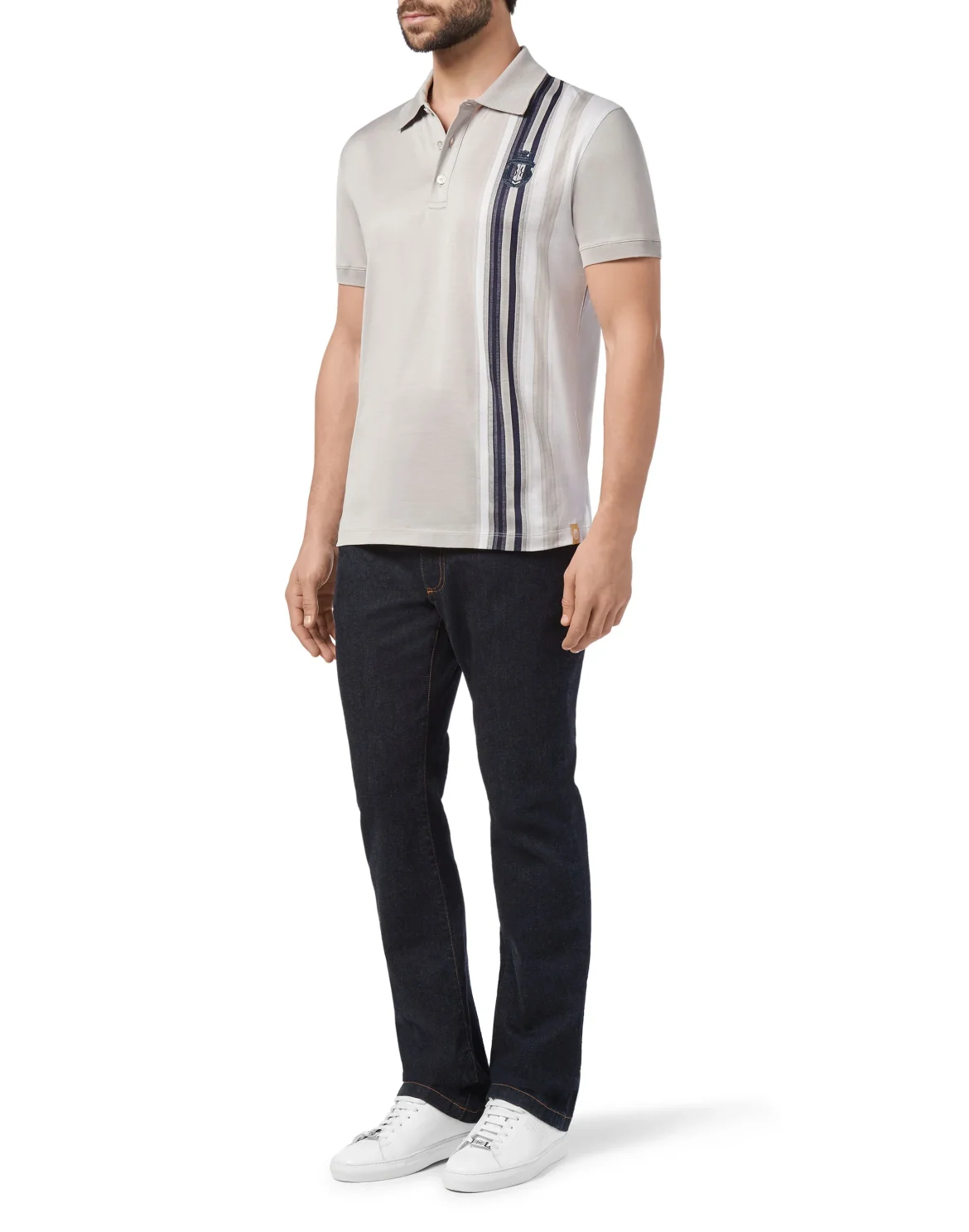 Polo shirt SS Stripes, цвет: Серый