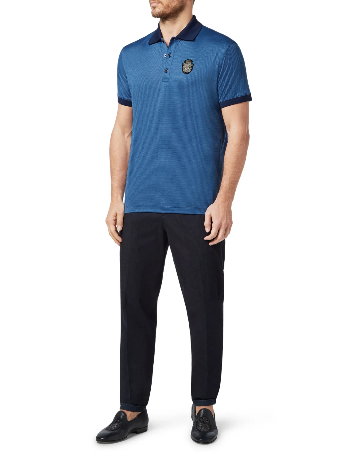 Polo shirt SS Crest, цвет: Синий