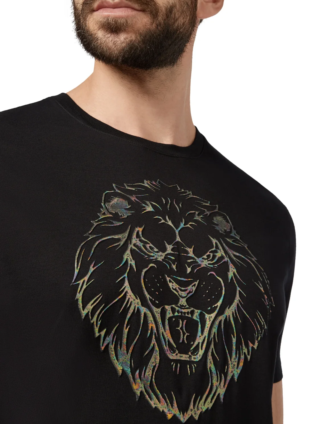 T-shirt Round Neck SS Lion, цвет: Черный