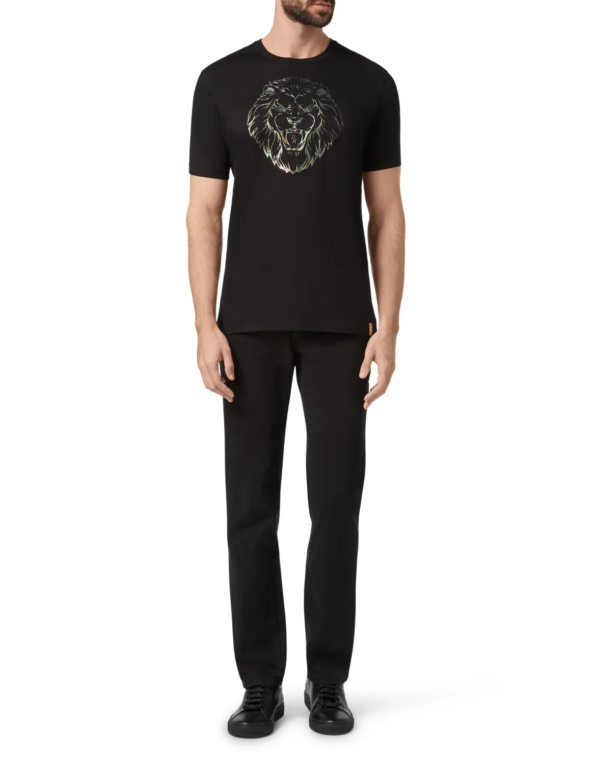 T-shirt Round Neck SS Lion, цвет: Черный