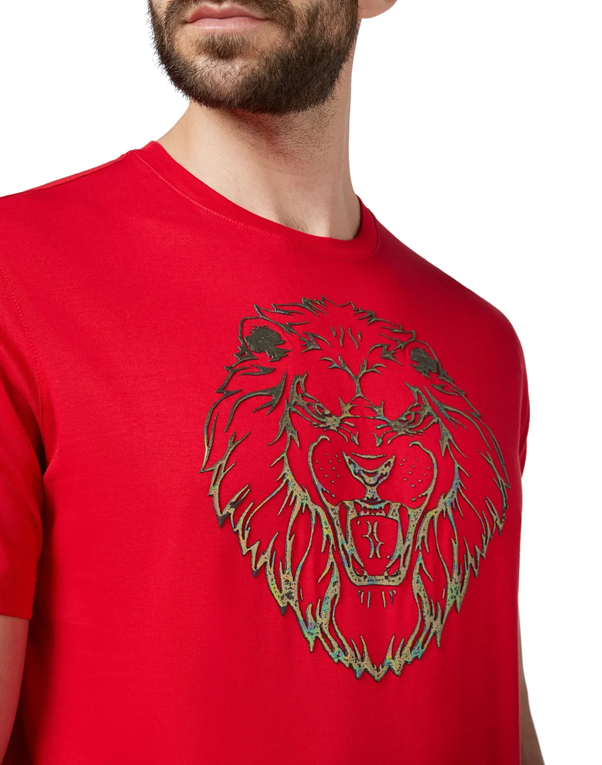 T-shirt Round Neck SS Lion, цвет: Красный